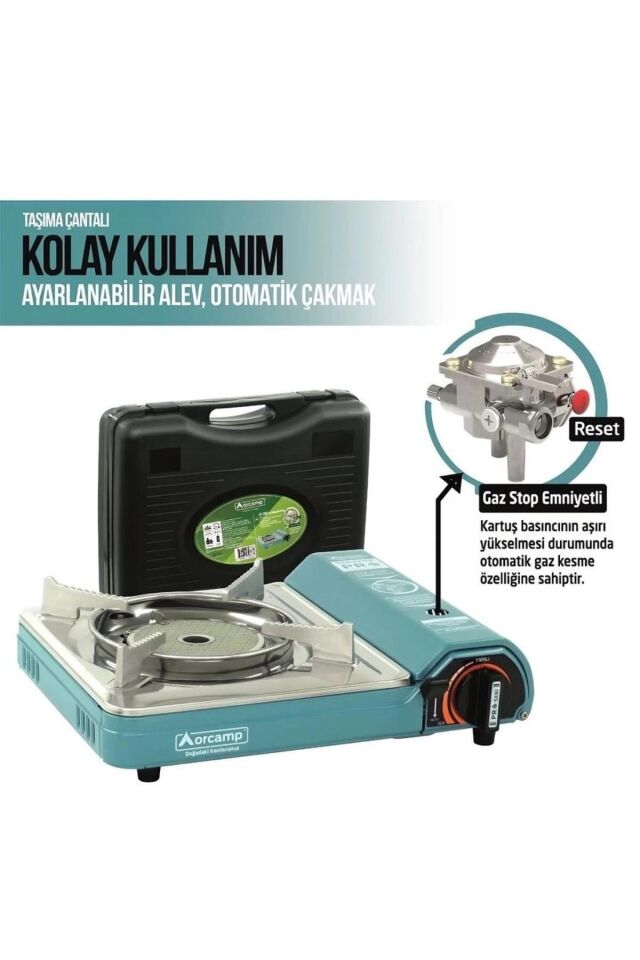 Tekli Portatif Pro Seramik Kamp Ocağı Mavi CK-508