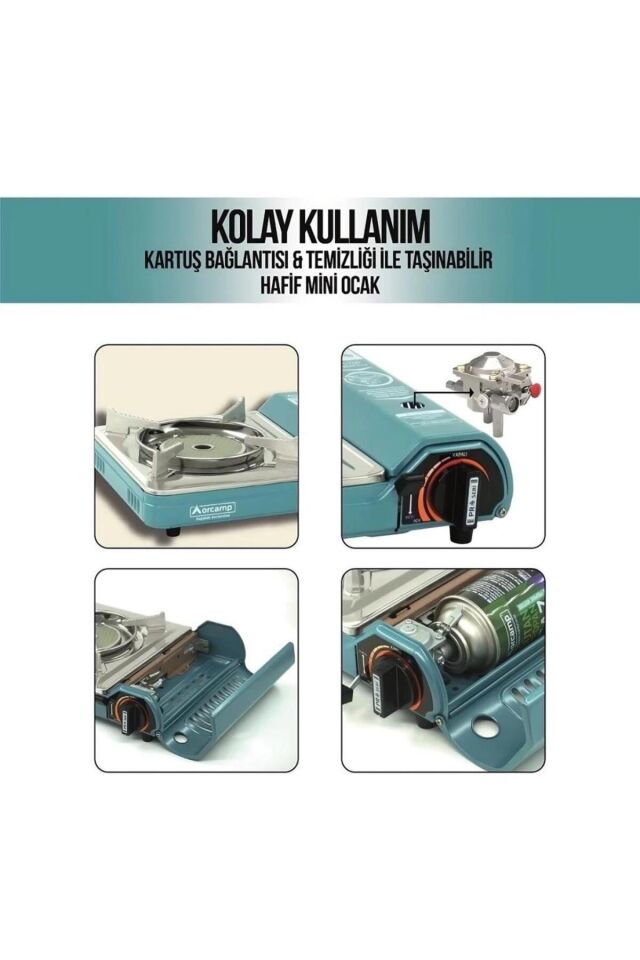 Tekli Portatif Pro Seramik Kamp Ocağı Mavi CK-508