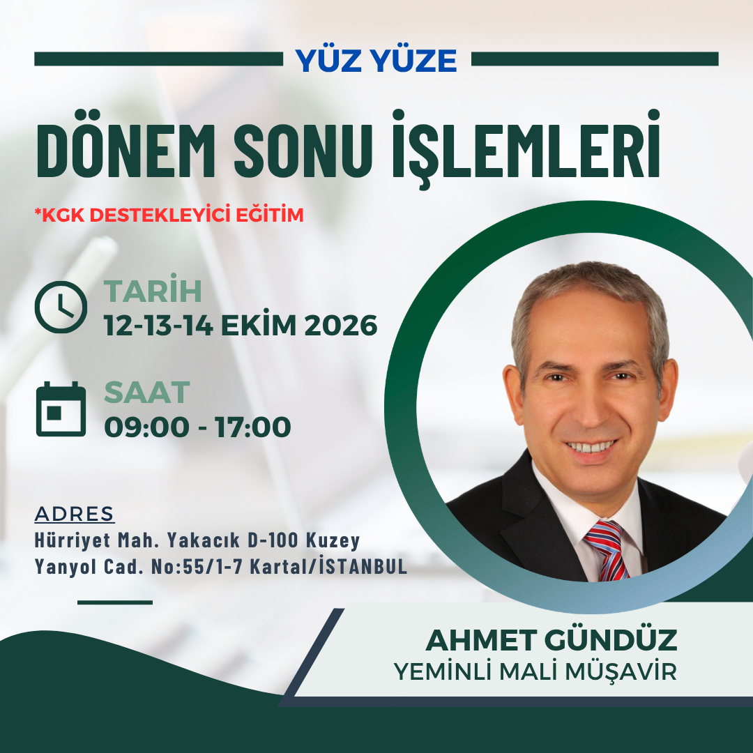 Dönem Sonu İşlemleri Eğitimi